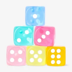 Acrylic dice - 6 pcs