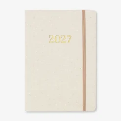 A5 fabric cover daily diary 2027 - English