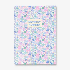 A4 floral monthly planner - English