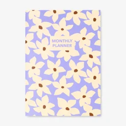 A4 floral soft cover weekly planner - English