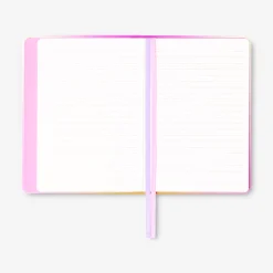 A5 gradient notebook with charms and heart mirror