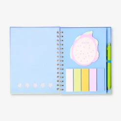 A5 gradient notebook with pen and sticky memos