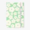A5 green floral bullet planner