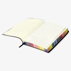A6 lined notebook with rainbow edge