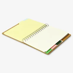 A5 notebook with tabs and craft paper cover