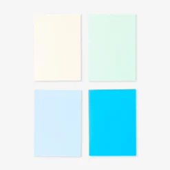 A6 solid colour notebooks - 4 pcs