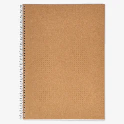 A4 spiral-bound dotted notebook with craft paper cover