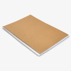 A4 spiral-bound dotted notebook with craft paper cover