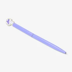 Ballpoint pen - Blue with hydrangea topper