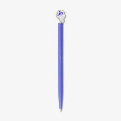 Ballpoint pen - Blue with hydrangea topper
