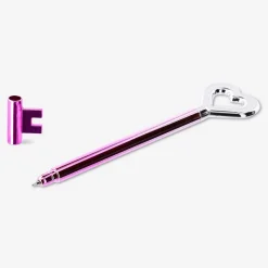 Ballpoint pen - Pink and silver key