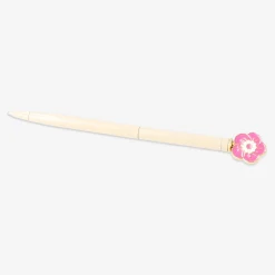 Ballpoint pen - Pink flower topper