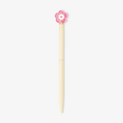 Ballpoint pen - Pink flower topper