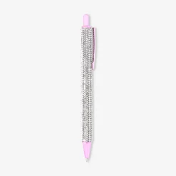 Ballpoint pen - Pink with rhinestones
