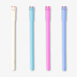 Ballpoint pens with cat toppers - 4 pcs