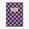 B5 chequered soft cover weekly planner - English