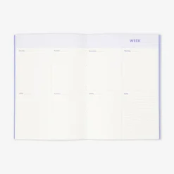 B5 chequered soft cover weekly planner - English