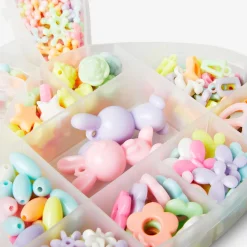 Bead set with string - Pastel colours