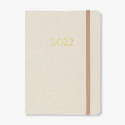 B6 fabric cover daily diary 2027 - English