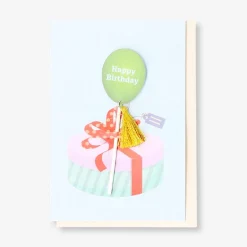 Birthday card - Balloon with tassle attachment