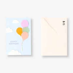 Birthday card - Flying balloons
