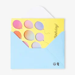 Birthday card - Flying balloons