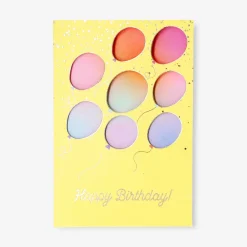 Birthday card - Flying balloons