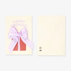Birthday card - Gift with ribbon