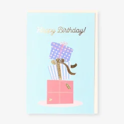 Birthday card - Stacked presents