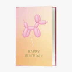 Birthday card with balloon dog