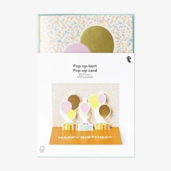 Birthday card with pop up balloons