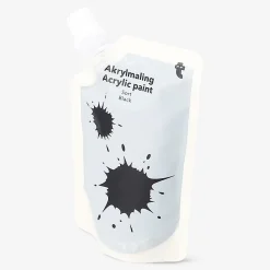 Black acrylic paint - 80 ml