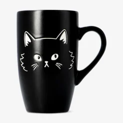 Black cat mug with handle - 400 ml
