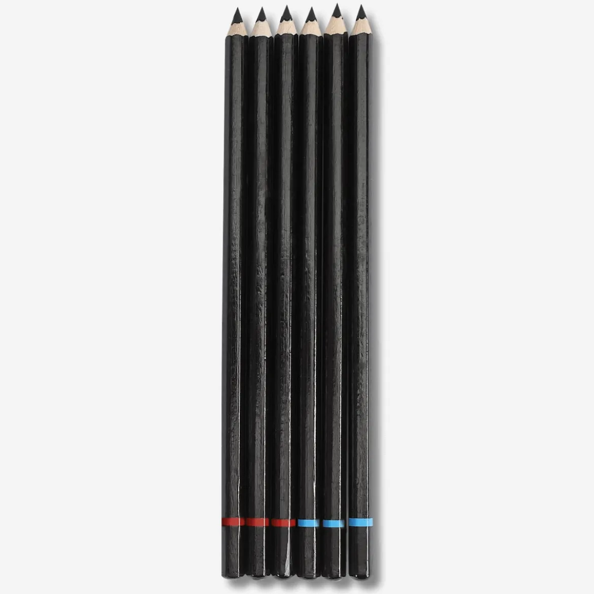 Black Charcoal Pencils - 6 pcs