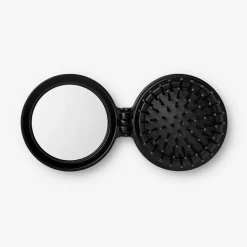Black hairbrush with mirror