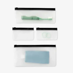 Black organiser bags with zipper - 4 pcs