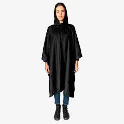 Black Rain Poncho for Adults