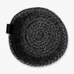 Black rope basket - 15 cm