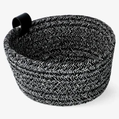 Black rope basket - 15 cm