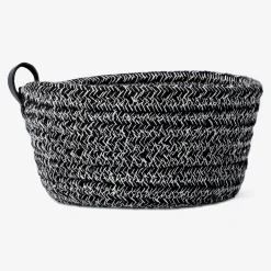 Black rope basket - 15 cm