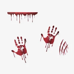 Blood stain window decorations - 6 pcs