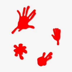 Bloody window decorations - 6 pcs