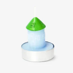 Blue and green house tealights - 4 pcs