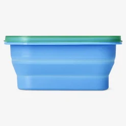 Blue collapsible lunchbox with spork - 600 ml