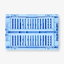 Blue collapsible storage box - 15 cm