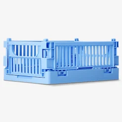 Blue collapsible storage box - 15 cm