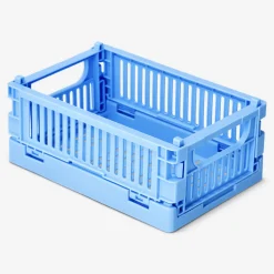 Blue collapsible storage box - 15 cm