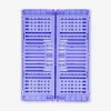 Blue collapsible storage box with lid - 28x28 cm