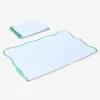 Blue fabric napkins with scalloped edges - 2 pcs