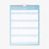Blue family planner for hanging 2027